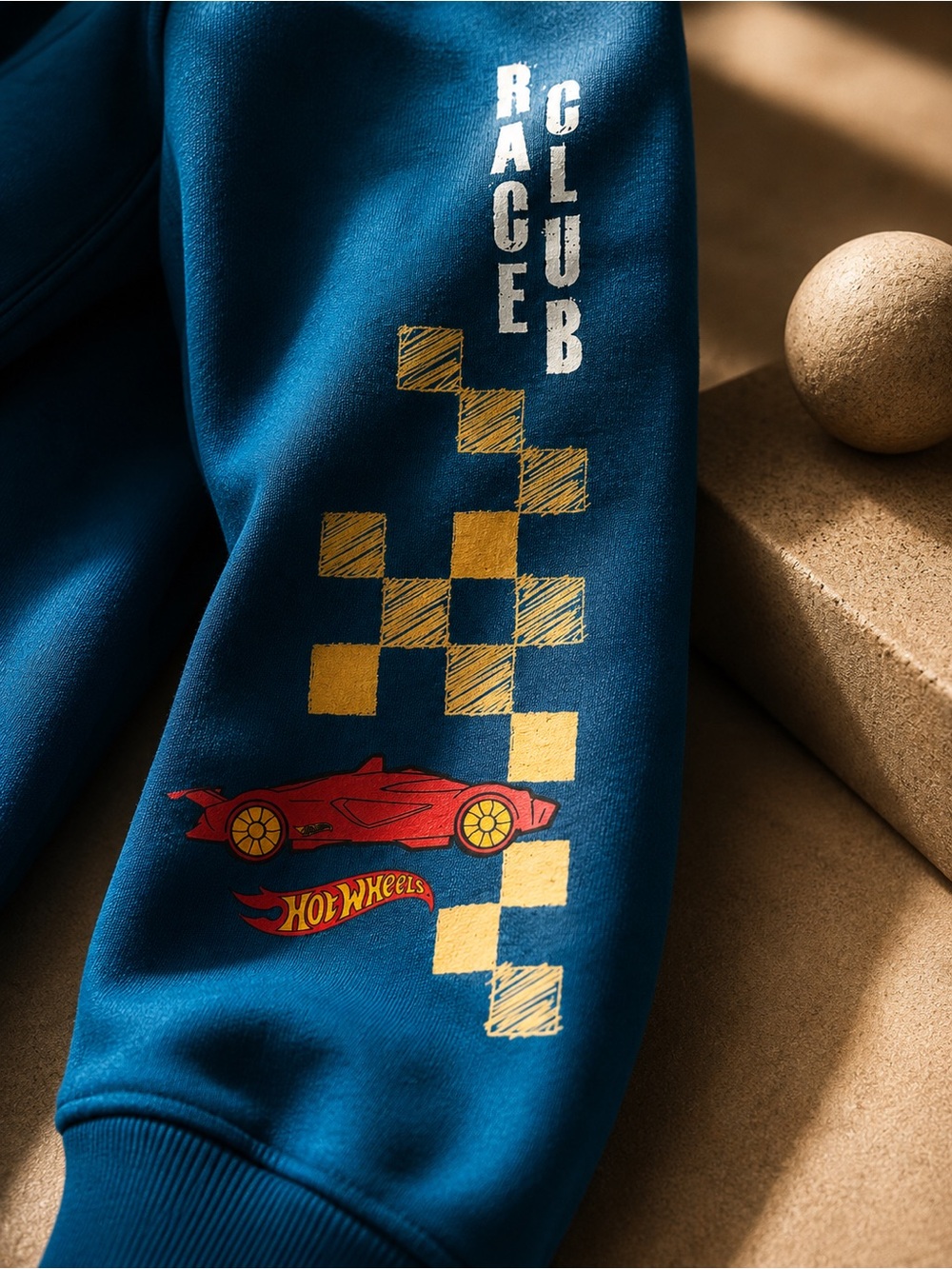 Hot Wheels Kids Blue Jogger Sweatpants Race Club Graphic Size 110/116 4-6Y - Picture 4 of 6